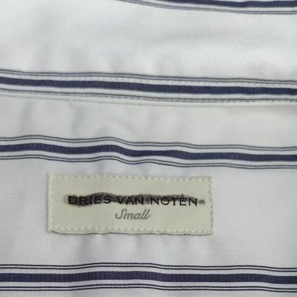 Dries Van Noten Oversized Striped Cotton Poplin Tunic Shirt NWOT - Picture 3 of 8